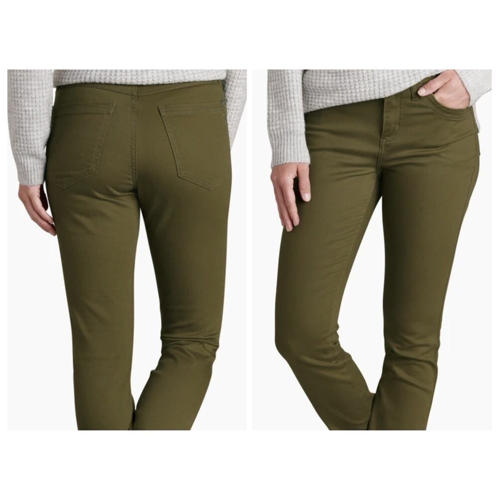 KÜHL KONTOUR™ SKINNY Jeans Mid Rise Pants Olive Green Women’s Size 6 Regular